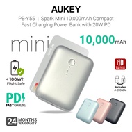 [3C | CCC Certified] Aukey PB-Y55/PB-Y57 10000mAh/20000mAh Mini Portable Fast Charging 20W Power Ban