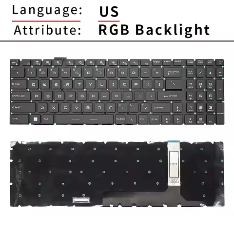 % New Rus US Keyboard GS76 GE76 GP76 10UG 10UH 11UG 11UH Stealth 11UE Leopard 11UE-17K3 Per-RGB