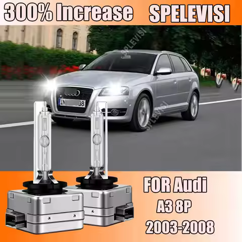 2PCS 6000K White D1S Headlight Xenon Light Bulbs Plug And Play 70W For Audi A3 8P 2003 2004 2005 200