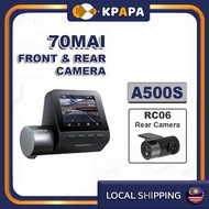 70MAI A500s Dashcam Pro Dash Cam Front And Rear 7omai 70 Mai Dash Cam A500s A500 Plus Pro Depan Belakang 行车记录仪