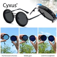 Cyxus DIY Polarized Glasses Adjustable Sunglasses Round Frame Lens P1299