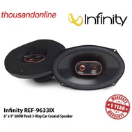 INFINITY REF-9633IX 6” X 9” (152MM X 230MM) 600 WATT PEAK POWER 3-WAY COAXIAL SPEAKERS