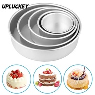 UPLUCKEY Cake Tin, 4/5/6/7/8/9/10 Inch Aluminum Alloy Cake Bake Pan,  Non-Stick Heat-Resistant Round