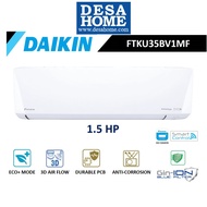 Daikin R32 Inverter Air Cond With Gin-Ion Blue Filter With Built-in Wifi (1.5HP) FTKU35BV1MF