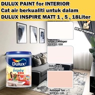 ICI DULUX INSPIRE INTERIOR MATT 1 , 5 & 18 Liter Angle’s Whisper / Only Peach / Antelope Tan