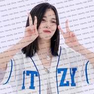 Kpop ITZY None of My Business Merch Baseball Jersey For Women Fashion Retro V-Neck Baseball Shirts L