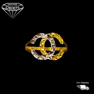 SMS DEEN  C'hannel Ring, ±1.6GM - Gold 916 Emas - Cincin   (Sz: 17 - 1.65GM)