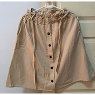Beige Button Skirt