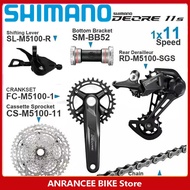 SHIMANO DEORE M5100 Groupset 1X11ความเร็ว MTB M5100 170Mm 175Mm 32T Crankset Shifter ด้านหลัง Derail