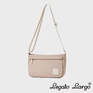 Legato Largo 休閒簡約防潑水單肩背包- 米色