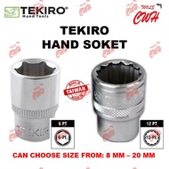 [SIZE 8MM TO 20MM] 1/2" 6PT 12PT TEKIRO TAIWAN DR. HAND SOCKET RACHET WRENCH SPANNER KUNCI SOKET REP