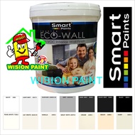 5L SMART PAINT SMARTEX ECO-WALL ( 5 LITER ) Cat Batu Cat Dinding Dalam CAT RUMAH Interior Wall Finis