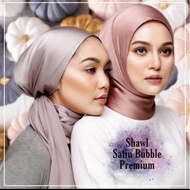 Shawl Luxe Bubble Satin Shawl Bubble Tudung Nikah Shawl Tudung Satin Off White Nude Shawl Satin