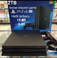 PS4 PRO SERI 72 HEN Hdd 2TB / 1TB free game bonus 2x stik wireless BISA REQUEST