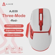 Ajazz AJ039 Wireless Mouse RGB Tri-mode Bluetooth PAW3212 Ergonomic Mice E-sports Gaming Mouse for P