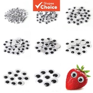 Black White Eyes Self-Adhesive Googly Wiggly Eyes For Children Handmade Doll Toy School Supplies