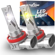 TUFFOO 2 PCS Dual Color Car LED Fog Light Bulb H11 H8 H16(JP) White 3000K Golden Yellow