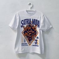 SATRIA MUDA Pertamina JUARAGA Official 31st Anniversary T-Shirt 24S Combed Cotton Material Unisex T-