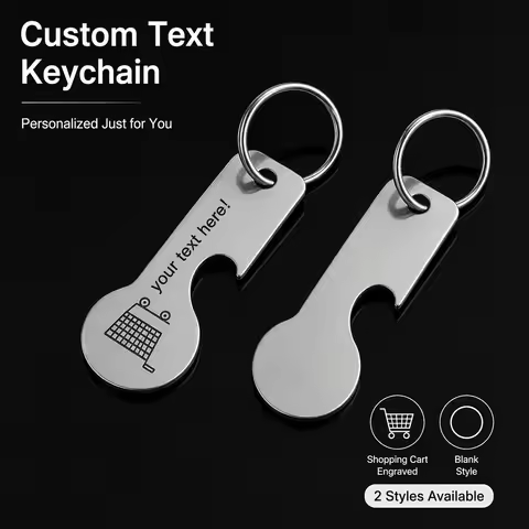 Custom Text Keychain Personalized Name Beer Bottle Opener Laser Engraving Stainless Steel Customized