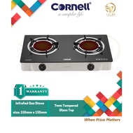 Cornell Infrared Tempered Glass Top Gas Stove CGS-G155GIR / Dapur Gas Bara / Dapur Gas Api Merah