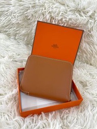 Hermes 金棕色❌黃棕色絲巾短夾