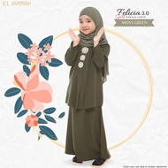 Kebaya Labuh Girl Moss Green Kanak Kanak Perempuan Kebaya Hijau Lumut Kid Budak Perempuan Baju Kurun