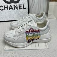 99新Gucci/古馳Rhyton彩色圖案低幫老爹鞋，尺碼40.5