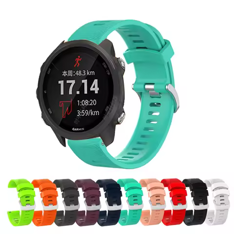 20mm Colorful Strap For Garmin Forerunner 245 245m 645 Music 158 55 Sport Silicone Smart Watchband F