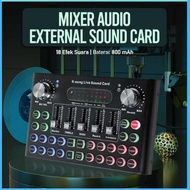 LEEDOAR Mixer Audio External Sound Card Live Voice Changer 18 Effects F007C / mixer audio mini 4 cha
