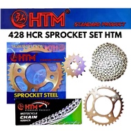 428HCR-132L MODENAS CT115 CT115S HTM SPROCKET SET CHROME MOTORCYCLE