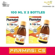 PROMO Pharmaton Kiddi CL Syrup 100ml x 2 Bottles (TWIN) EXP:10/2024 [ Multivitamin with Lysine &amp; Calcium, Children ]