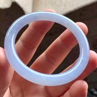 冰種 天然翡翠 緬甸 A玉 玉鐲 • 冰種紫羅蘭翡翠圓鐲