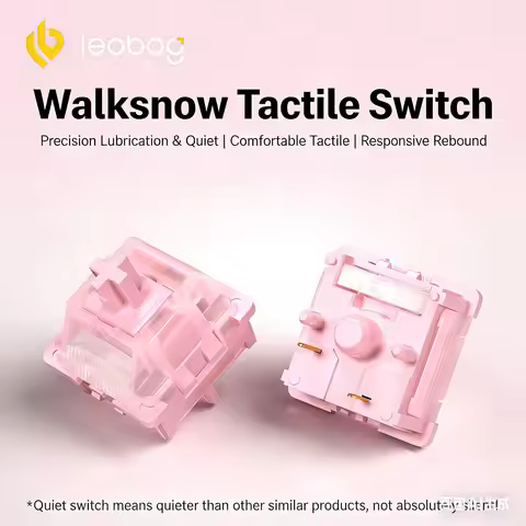 LEOBOG Silent Tactile Switch Mechanical Keyboard Walksnow Switches 5Pin Factory lubed POM Axis 42gf 