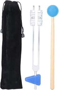 NSXAYIWE Tuning Fork, 64 Hz Aluminium Tuning Fork with Hammer, Sound Healing Tuning Fork for Stress