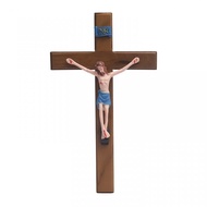 25cm Teak Wood Catholic Hanging Cross Color - Catholic Wall Cross