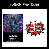 YUGIOH Cards - D/D/D Deck - 1 SIDE PRINTED (60 Cards) Card Game