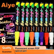 8 Colors Liquid Erasable Chalk Markers Pens - Washable Wet Erase Neon Art Makers for Blackboard Chal