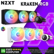 Nzxt KRAKEN 360 RGB Black/White 360mm AIO Liquid Cooler with LCD Display and ARGB Fans