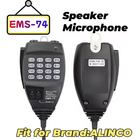 EMS-74 8Pin Backlit Speaker Microphone for ALINCO DR-430 DR-635 DR-620 DR-620C DR-135 DR-138 DR-235 