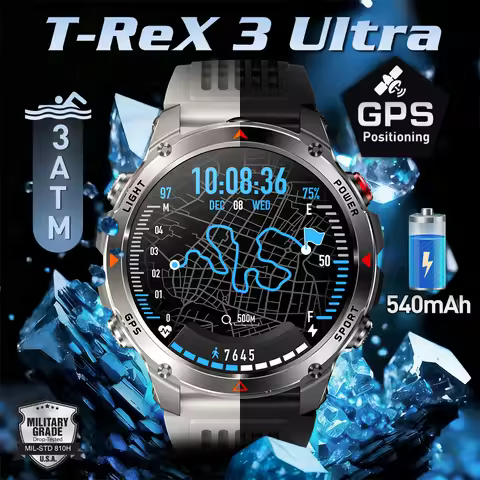 Military Grade Precision GPS Position Smartwatch Metal Body Men Altitude Barometer Compass 3ATM Wate