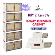 ABBAware 1/2/3/4/5 Layers Twin Doors Storage Cabinet/ Stackable Foldable Storage Box with lid