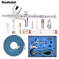 Nasedal Dual-action 9cc 0.2mm Mini Airbrush Paint Spary Gun Nail Art Sprayer Makeup Tool Cake Decor 