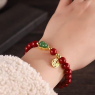 Lucky Cinnabar Bracelet Lucky Ethnic Pumpkin Bracelet