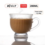 Set of 6 High Quality YUJING Glass Cups 200ML (CODE 2406-9B)