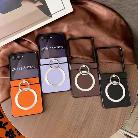 Auspicious Clouds PU Leather for Magsafe Magnetic Phone Case for Samsung Galaxy Flip 7 FE 6 5 4 3 Zf