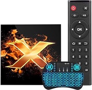 Android 11 TV Box, Allwinner H616 Quad Core 64 Bits, 4GB RAM 64GB ROM with 1000M LAN Dual-Wifi 2.4G/