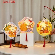 DALTON Mid-Autumn Festival Lantern DIY, Glowing Papper Handheld Rabbit Lantern, Funny Handmade Chine