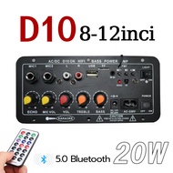 2.1 Amplifier Bluetooth 5.0 8-12 Inci Speaker AC 220V 12V 24V Kit Power Amplifier Subwoofer Bluetooth 2 USB TF Remote Control HIFI Amplifier Mini 12v Bluetooth Mobil Penguat Suara Speaker