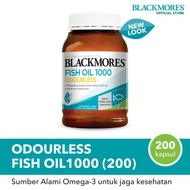 (Free Gift) blackmores fish oil 1000 300mg omega odourless Australia 200 Capsules Imported fish oil Supplement