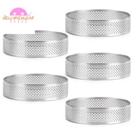 Stainless Steel Perforated Tart Ring, 5Pcs 6cm Perforated Cake Mousse Ring, DIY Round Tart Rings for Baking Dessert Ring